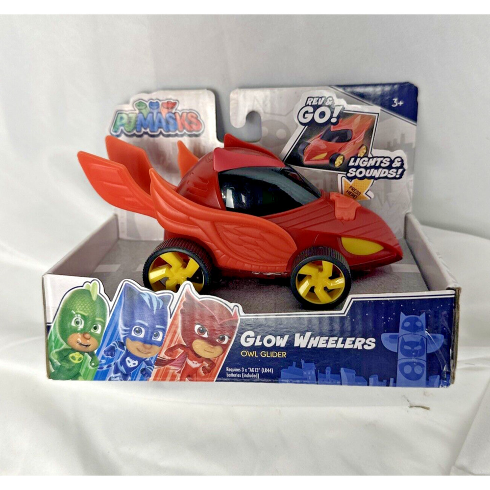 PJ Masks Glow Wheelers Owl Glider Toy Toddler Light‎ Up New NIB